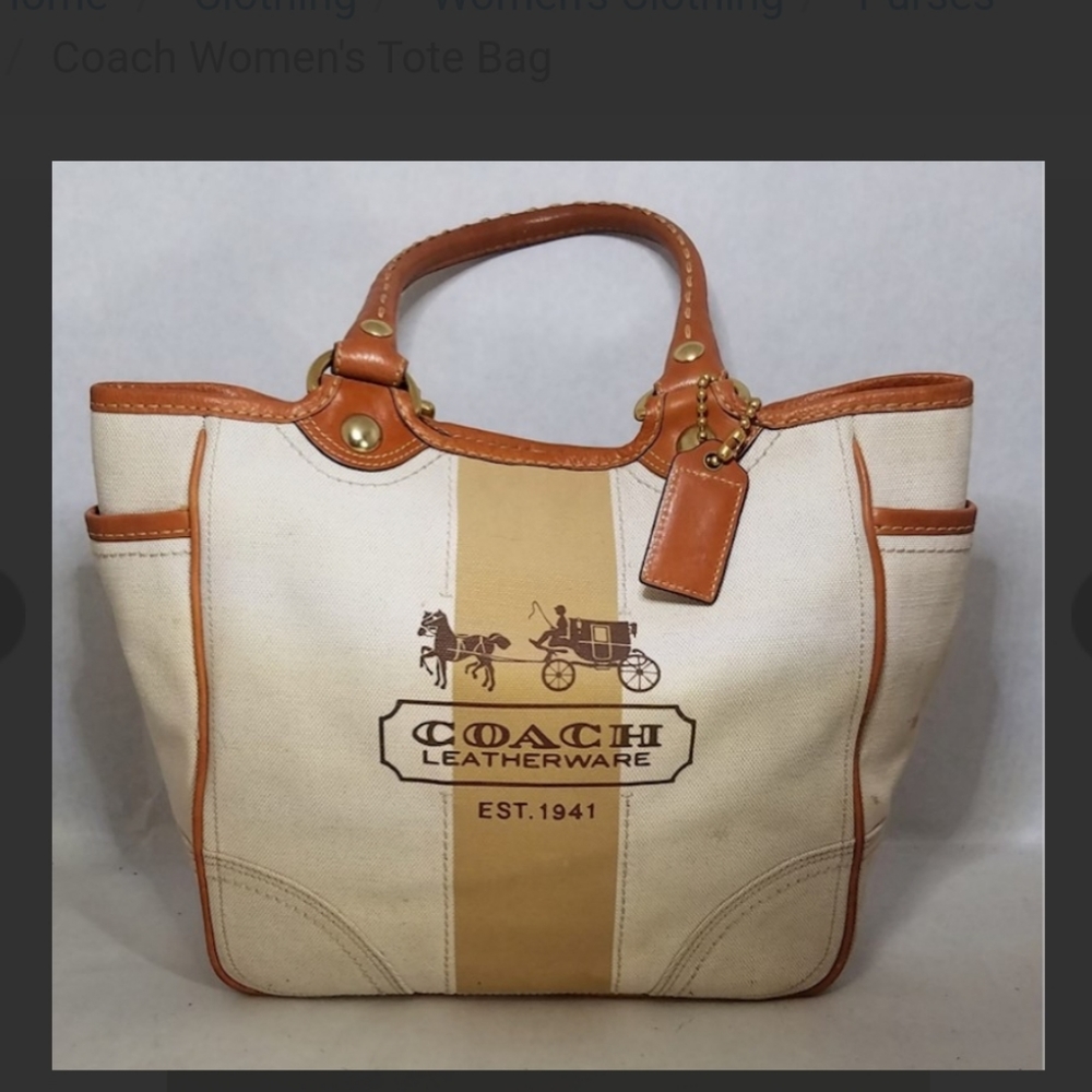COACH GUC BLEEKER CANVAS TOTE